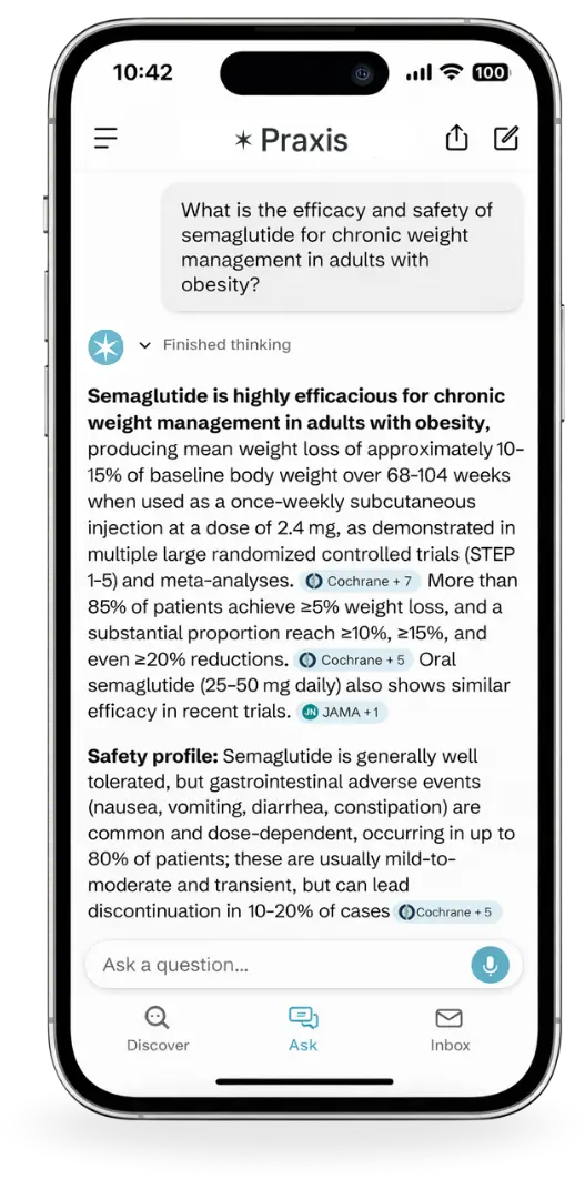 Praxis product mockup (laptop and mobile)